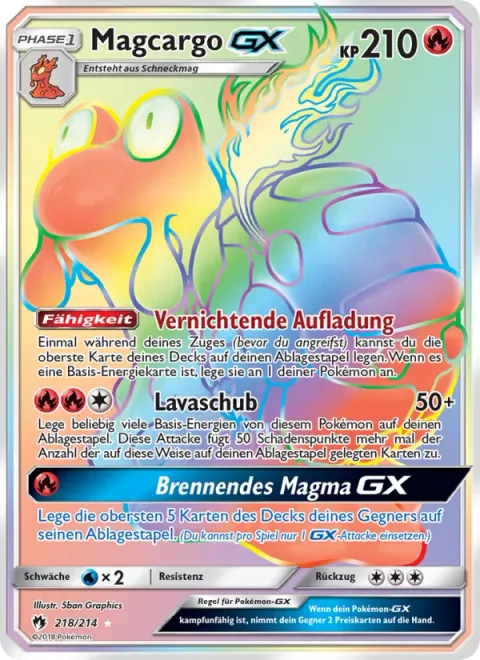 Magcargo GX [Crushing Charge | Lava Flow | Burning Magma GX]