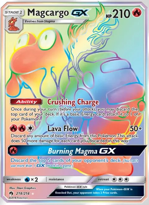 Magcargo GX [Crushing Charge | Lava Flow | Burning Magma GX]