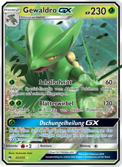 Sceptile GX [Mach Cut | Leaf Cyclone | Jungle Heal GX]