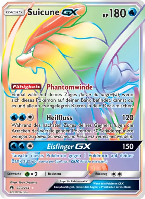 Suicune GX [Phantom Winds | Cure Stream | Brinicle GX]