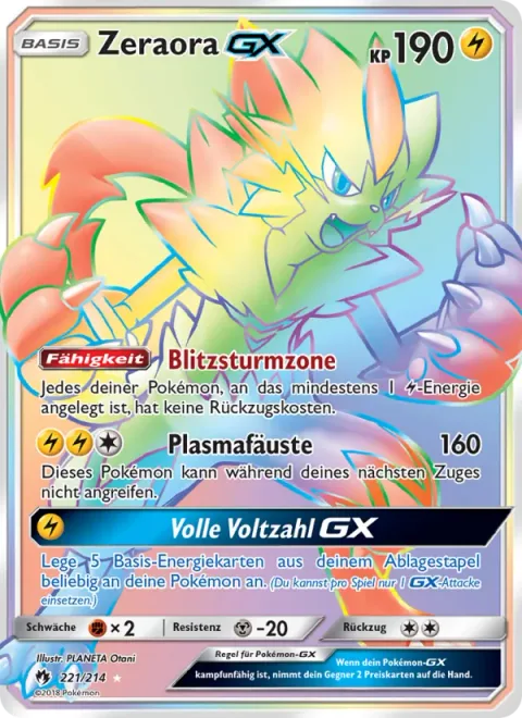Zeraora GX [Thunderclap Zone | Plasma Fists | Full Voltage GX]