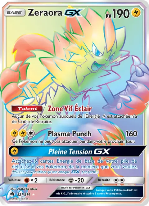 Zeraora GX [Thunderclap Zone | Plasma Fists | Full Voltage GX]