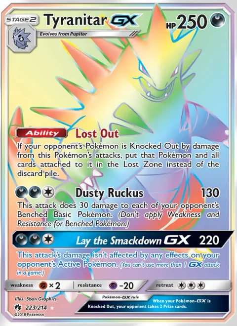 Tyranitar GX [Lost Out | Dusty Ruckus | Lay the Smackdown GX]
