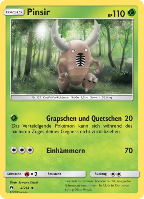 Pinsir [Grip and Squeeze | Hammer In]