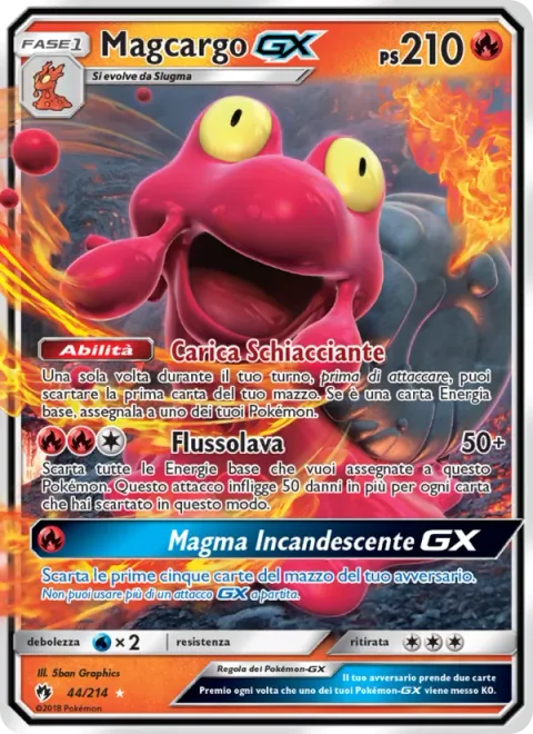 Magcargo GX [Crushing Charge | Lava Flow | Burning Magma GX]