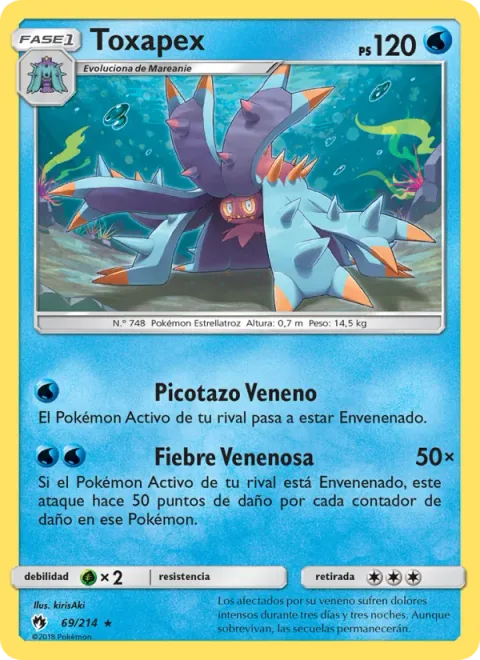 Toxapex [Poison Sting | Venom Fever]