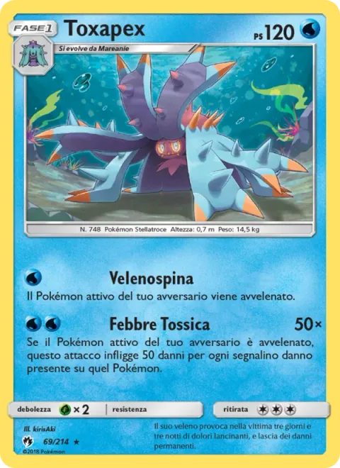 Toxapex [Poison Sting | Venom Fever]
