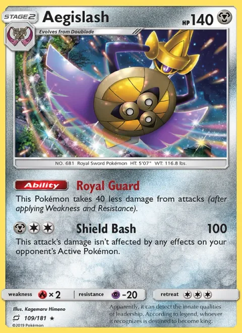 Aegislash [Royal Guard | Shield Bash]