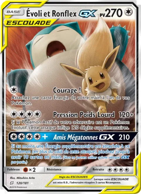 Eevee & Snorlax GX [Cheer Up | Dump Truck Press | Megaton Friends GX]