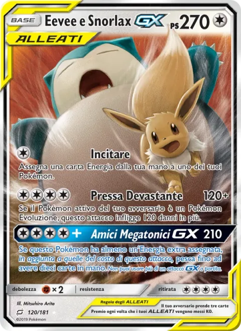 Eevee & Snorlax GX [Cheer Up | Dump Truck Press | Megaton Friends GX]