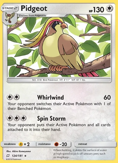 Pidgeot [Whirlwind | Spin Storm]