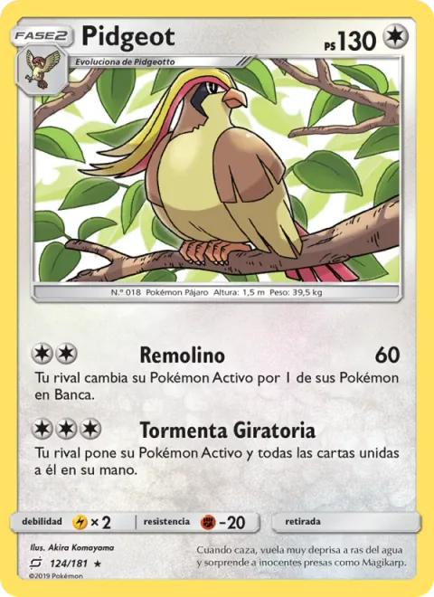 Pidgeot [Whirlwind | Spin Storm]