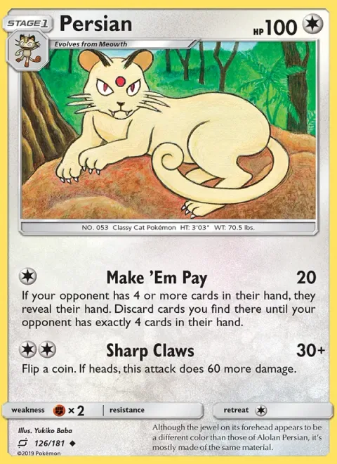 Persian [Make ‘Em Pay | Sharp Claws]