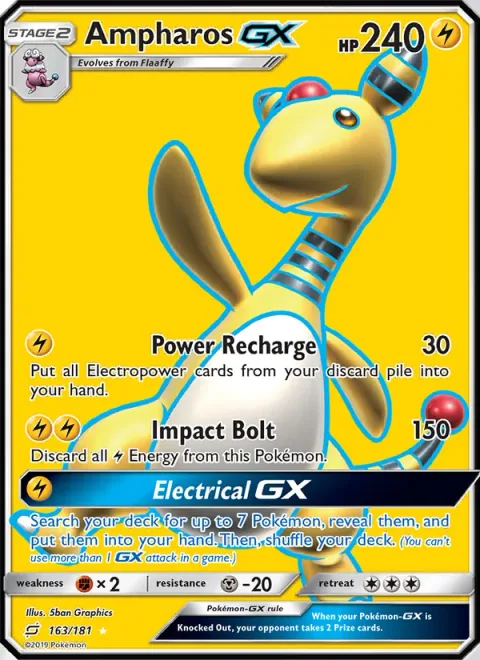 Ampharos GX [Power Recharge | Impact Bolt | Electrical GX]