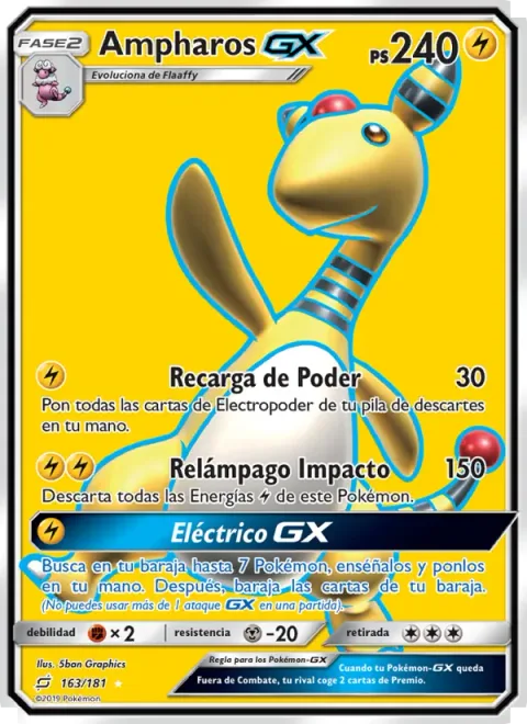 Ampharos GX [Power Recharge | Impact Bolt | Electrical GX]