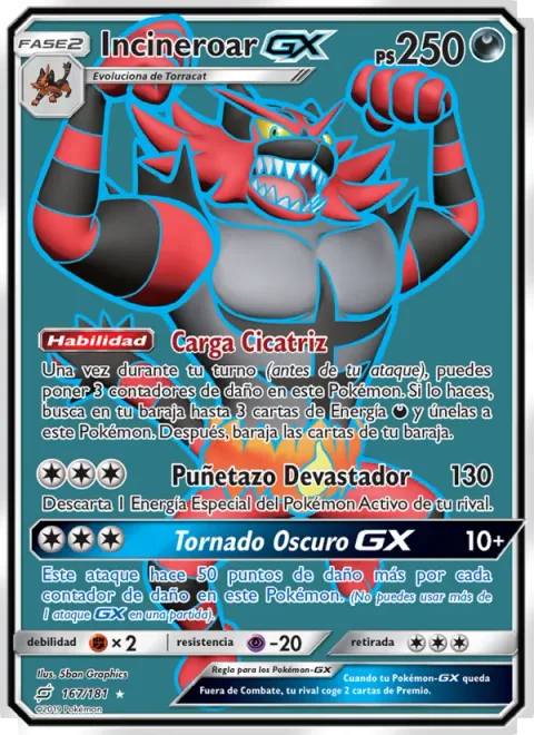 Incineroar GX [Scar Charge | Crushing Punch | Darkest Tornado GX]