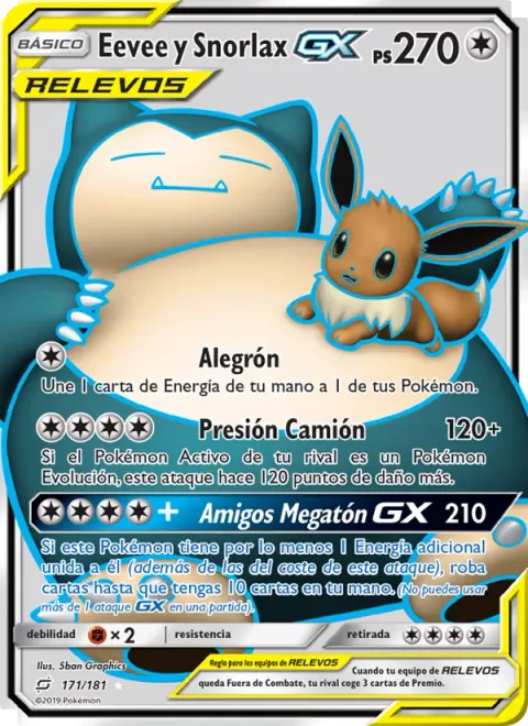 Eevee & Snorlax GX [Cheer Up | Dump Truck Press | Megaton Friends GX]