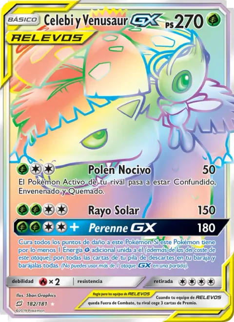 Celebi & Venusaur GX [Pollen Hazard | Solar Beam | Evergreen GX]