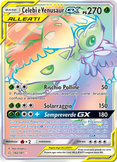 Celebi & Venusaur GX [Pollen Hazard | Solar Beam | Evergreen GX]