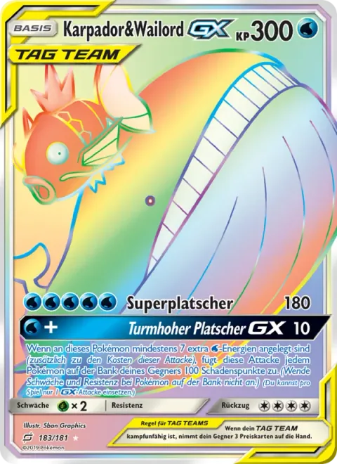 Magikarp & Wailord GX [Super Splash | Towering Splash GX]