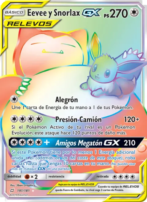 Eevee & Snorlax GX [Cheer Up | Dump Truck Press | Megaton Friends GX]