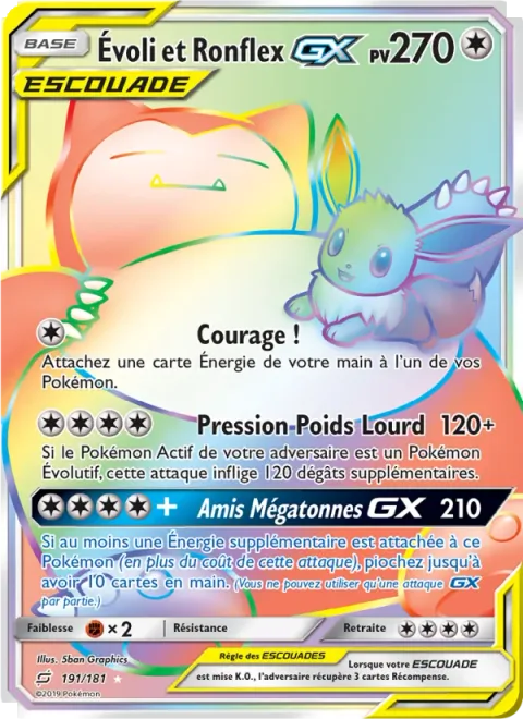 Eevee & Snorlax GX [Cheer Up | Dump Truck Press | Megaton Friends GX]