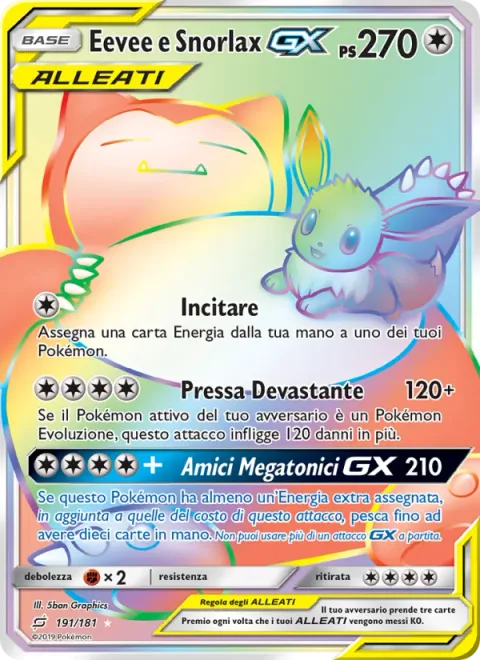 Eevee & Snorlax GX [Cheer Up | Dump Truck Press | Megaton Friends GX]