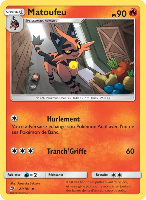 Torracat [Roar | Claw Slash]