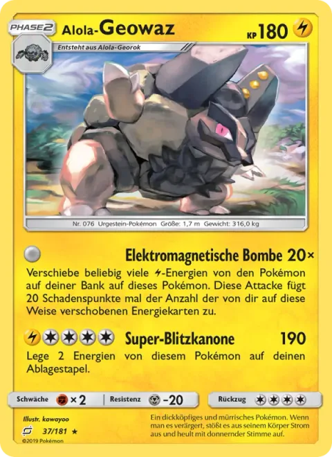 Alolan Golem [Electromagnetic Bomb | Super Zap Cannon]