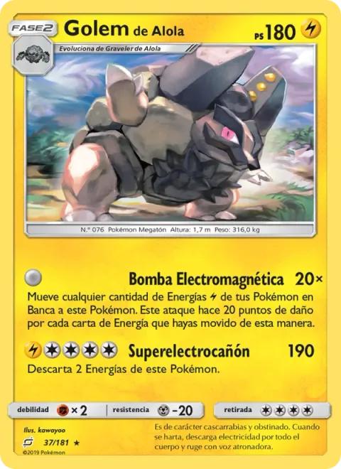 Alolan Golem [Electromagnetic Bomb | Super Zap Cannon]
