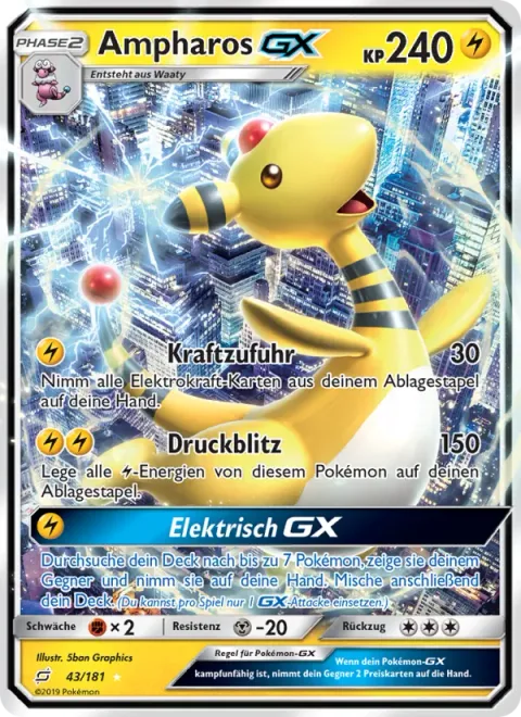 Ampharos GX [Power Recharge | Impact Bolt | Electrical GX]