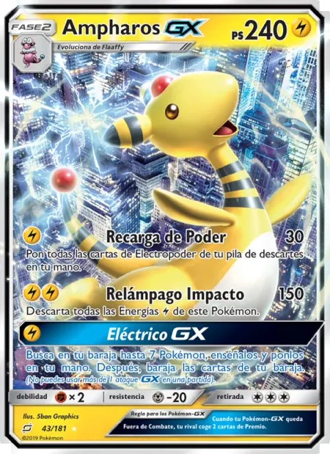 Ampharos GX [Power Recharge | Impact Bolt | Electrical GX]