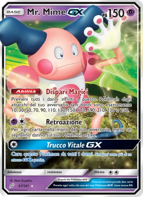Mr. Mime GX [Magic Odds | Breakdown | Life Trick GX]