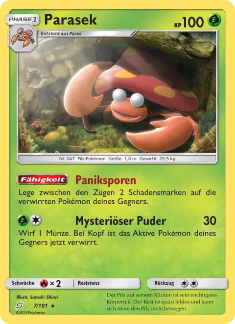 Parasect [Panic Spores | Mysterious Powder]