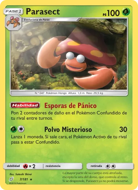 Parasect [Panic Spores | Mysterious Powder]