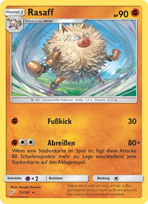 Primeape [Low Kick | Wreck]
