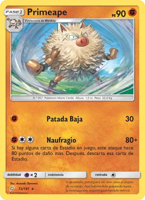 Primeape [Low Kick | Wreck]