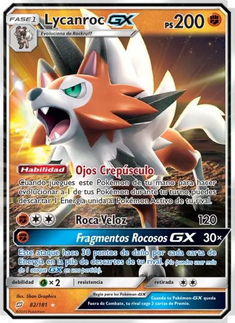 Lycanroc GX [Twilight Eyes | Accelerock | Splintered Shard GX]