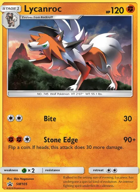 Lycanroc [Bite | Stone Edge]