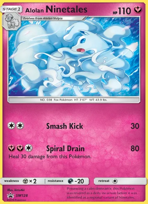 Alolan Ninetales [Smash Kick | Spiral Drain]