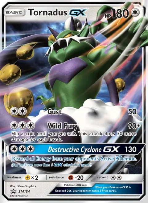 Tornadus GX [Gust | Wild Fury | Destructive Cyclone GX]