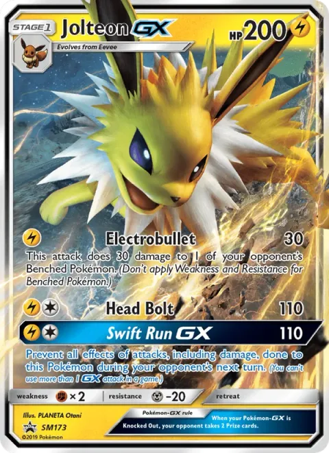 Jolteon GX [Electrobullet | Head Bolt | Swift Run GX]