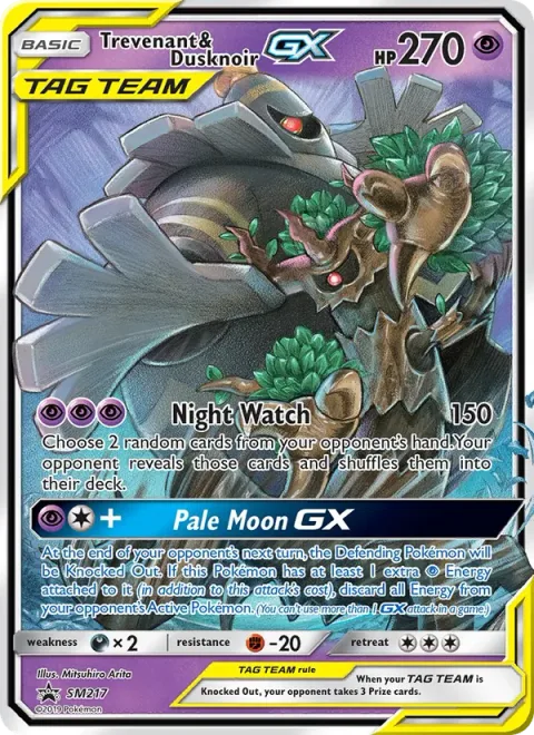 Trevenant & Dusknoir GX [Night Watch | Pale Moon GX]