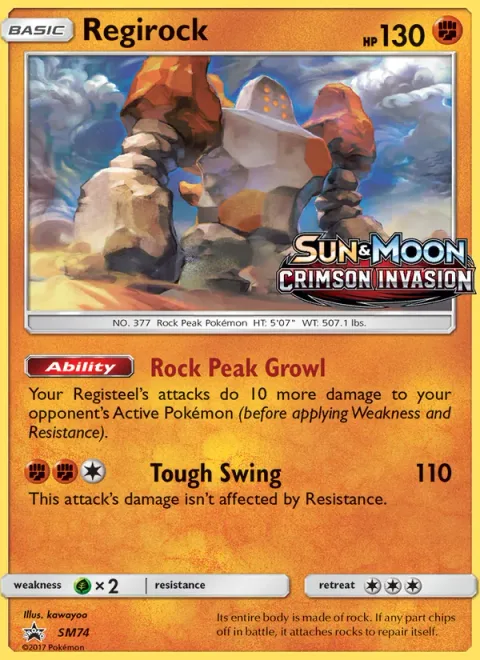 Regirock [Rock Peak Growl | Tough Swing]
