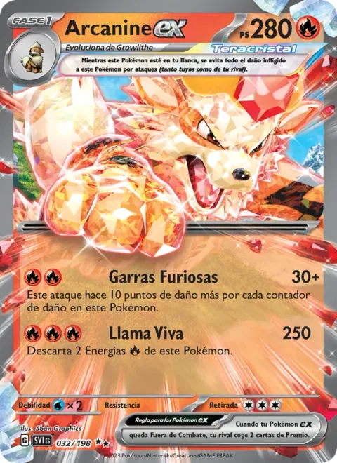 Arcanine ex [Raging Claws | Bright Flame]