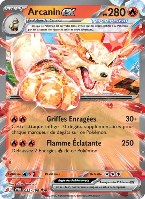 Arcanine ex [Raging Claws | Bright Flame]