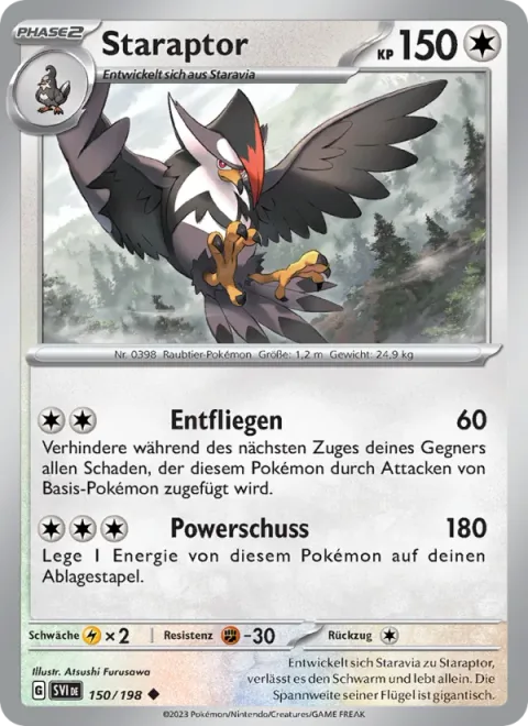 Staraptor [Tailspin Away | Power Blast]