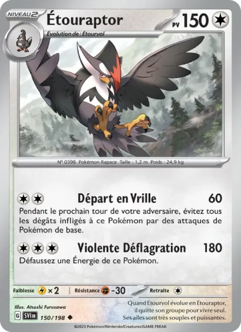 Staraptor [Tailspin Away | Power Blast]