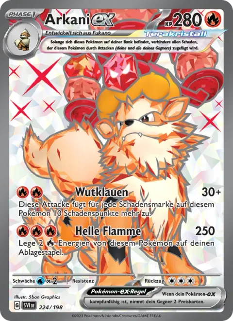 Arcanine ex [Raging Claws | Bright Flame]
