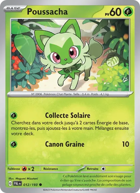 Sprigatito [Gather Sunlight | Seed Bomb]